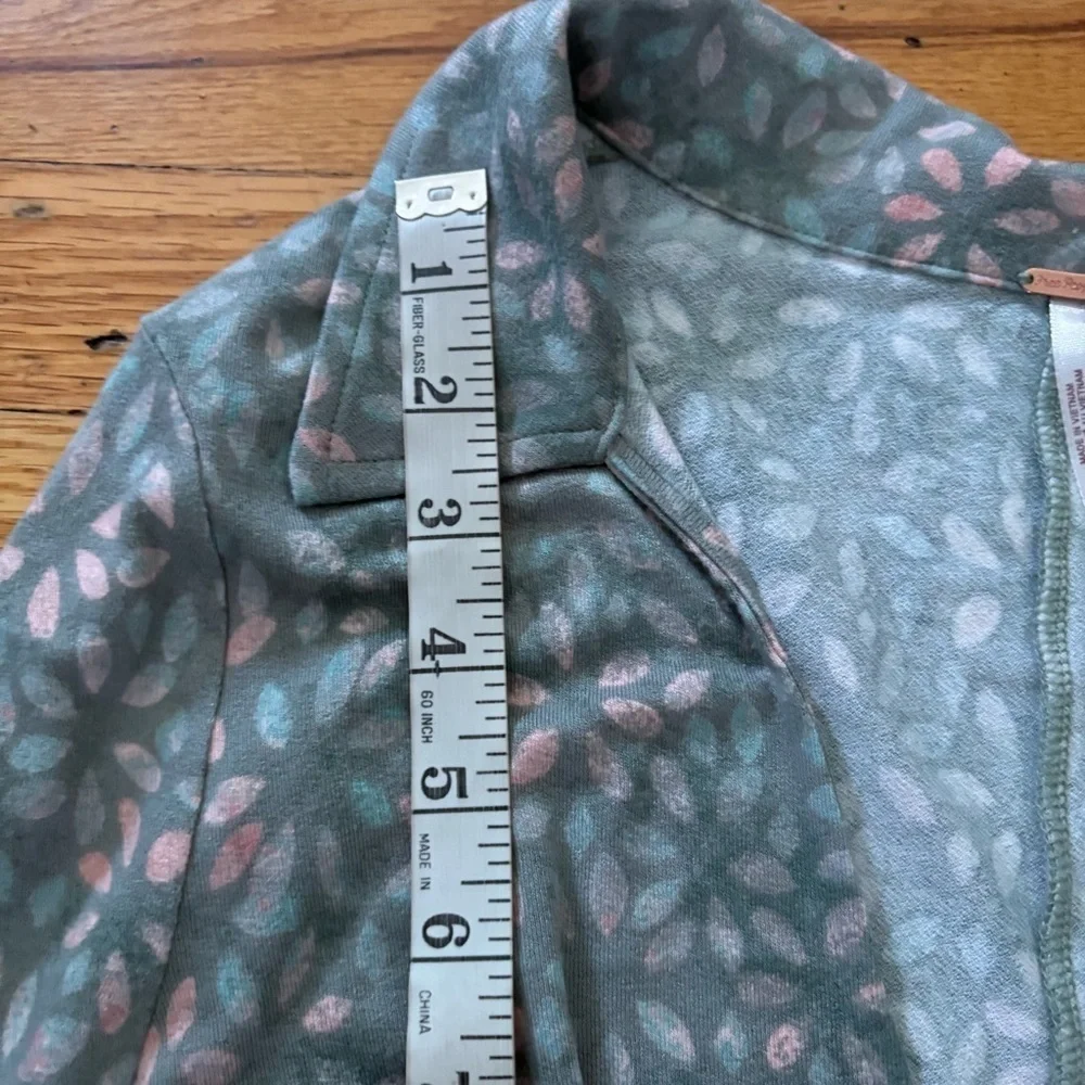 Free People Moss Green Floral MIDI Dress Size Large